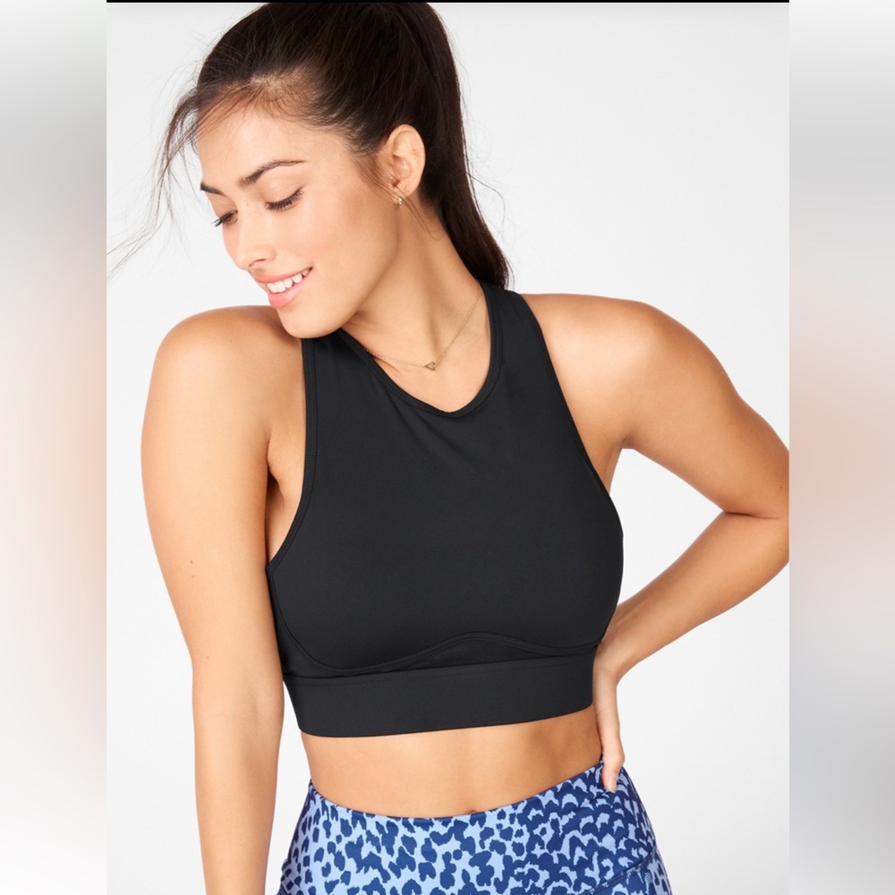 Fabletics Blare Cross Back Medium Impact Sports Bra, NWT.